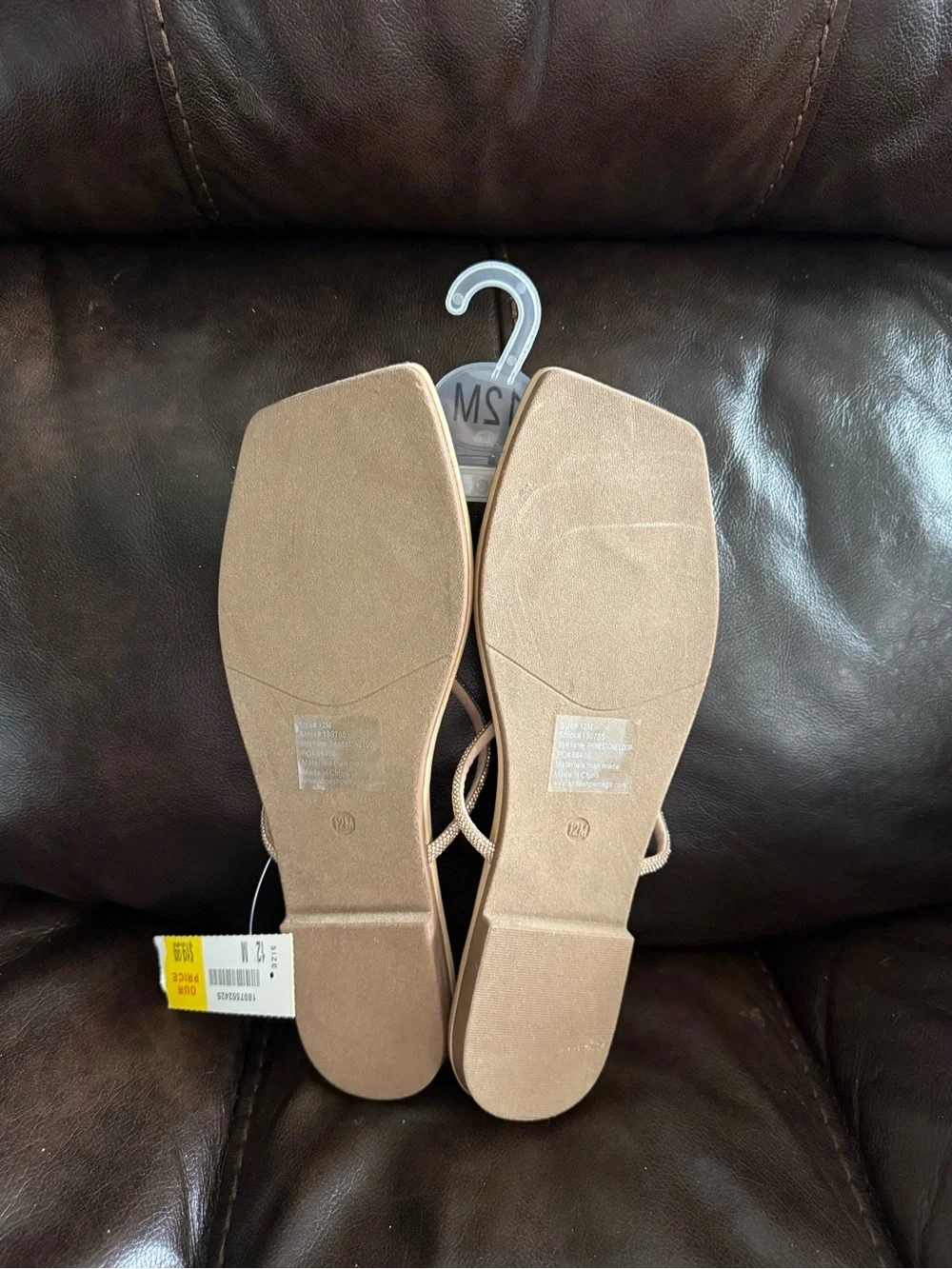 Women’s Tan Braided Strap Sandals - Picture 2 of 2